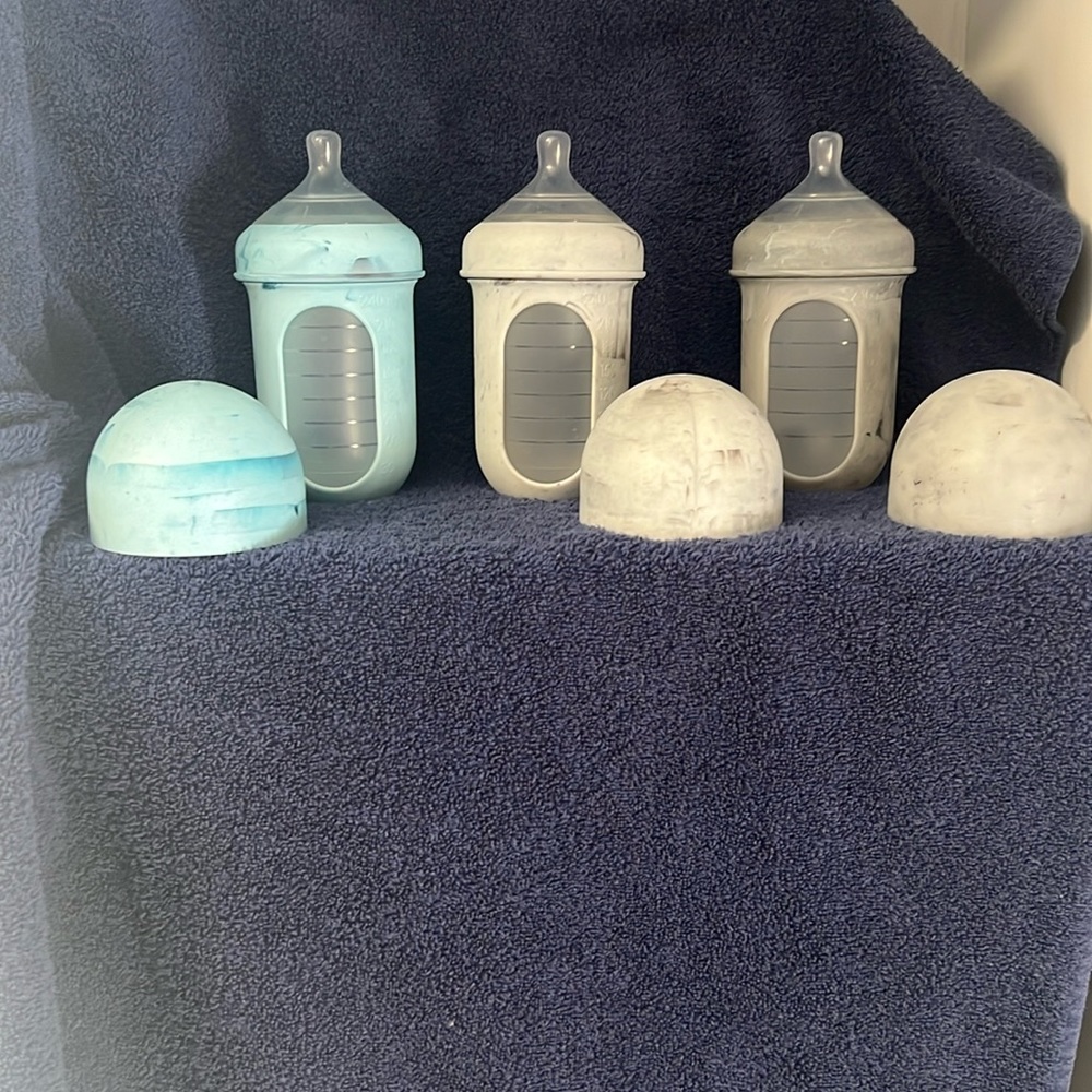 Baby Boon bottles with size 1 nipples.
